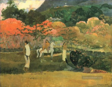 Frauen und Schimmel Paul Gauguin Ölgemälde